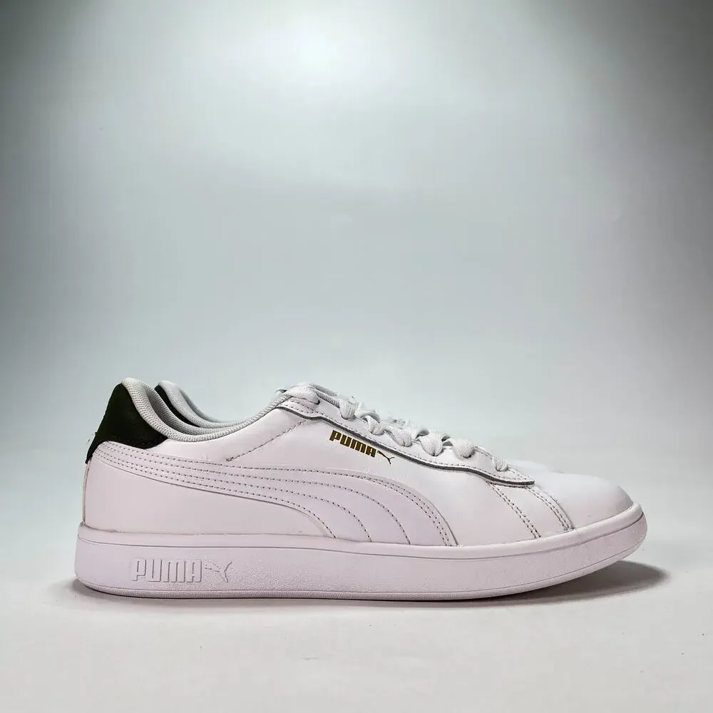 PUMA Ace Court White Black Leather Tennis Shoes Sneakers 406570-01 Men's Size 9